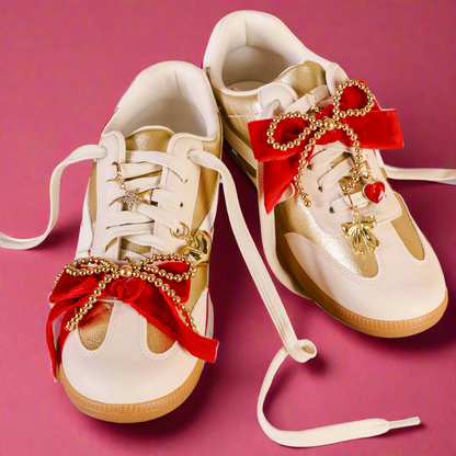 Red Bow Shoe Charm