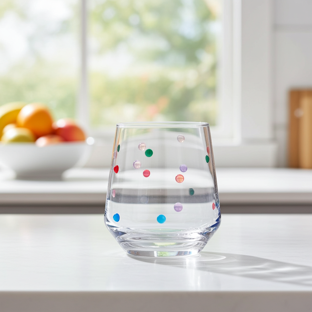 Confetti Beaded Wine Glass