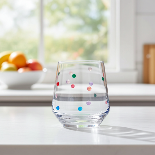 Confetti Beaded Wine Glass