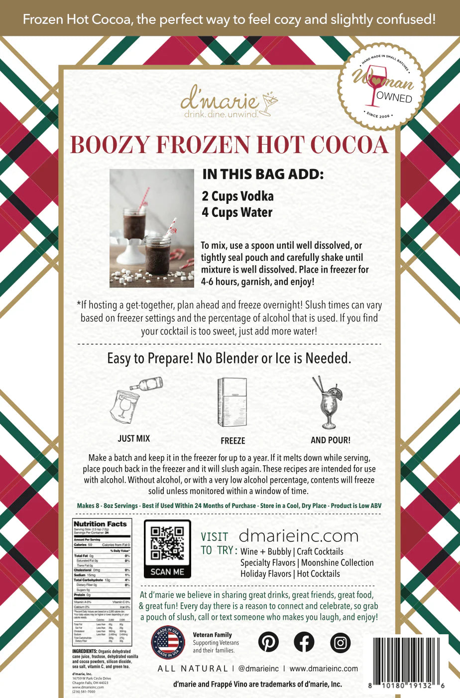 Boozy Frozen Hot Cocoa Cocktail Mix