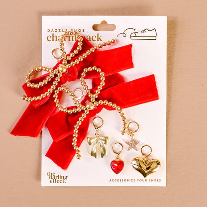 Red Bow Shoe Charm